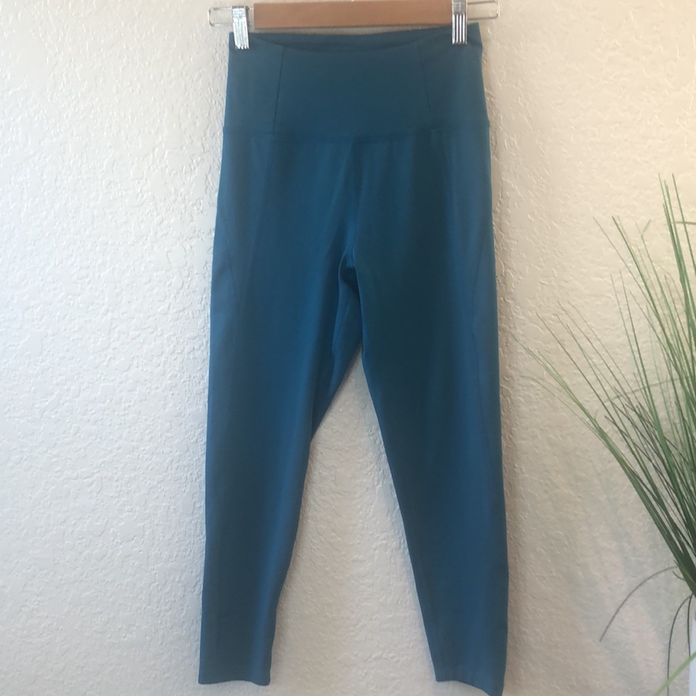 Girlfriend Collective Leggings aqua Turquoise teal color - Picture 3 of 13